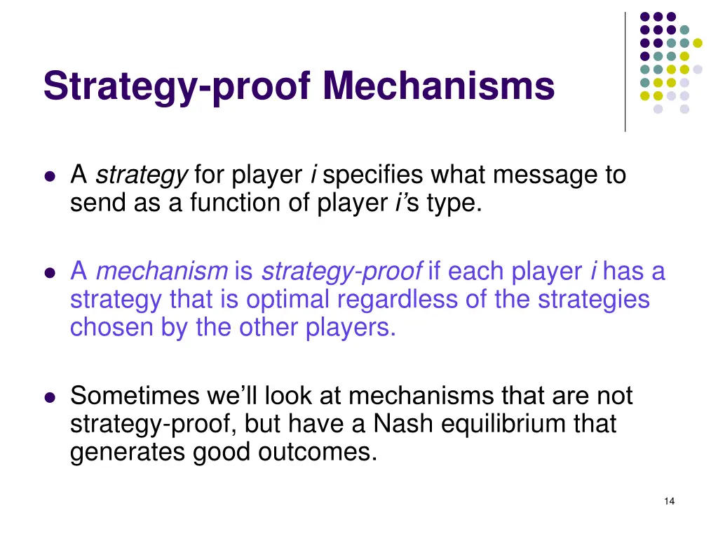 strategy proof mechanisms