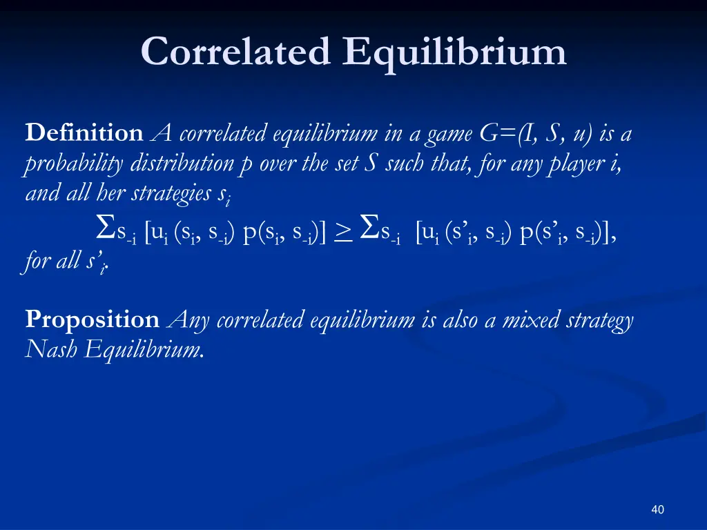 correlated equilibrium