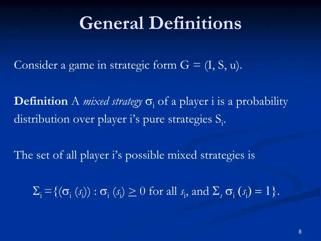 general definitions