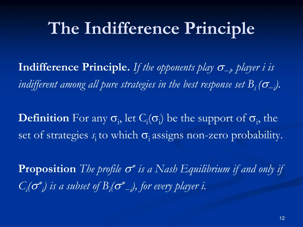 the indifference principle