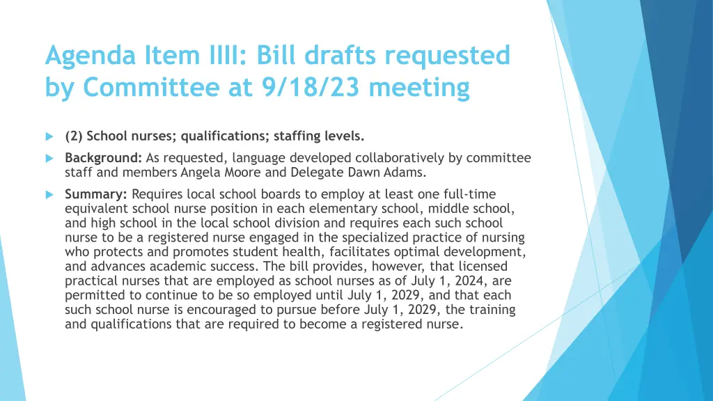 agenda item iiii bill drafts requested 1