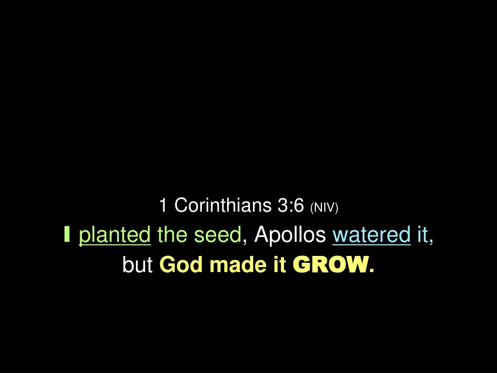 1 corinthians 3 6 niv