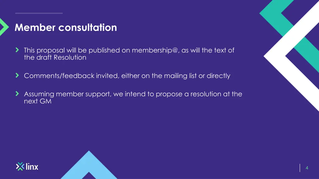 member consultation