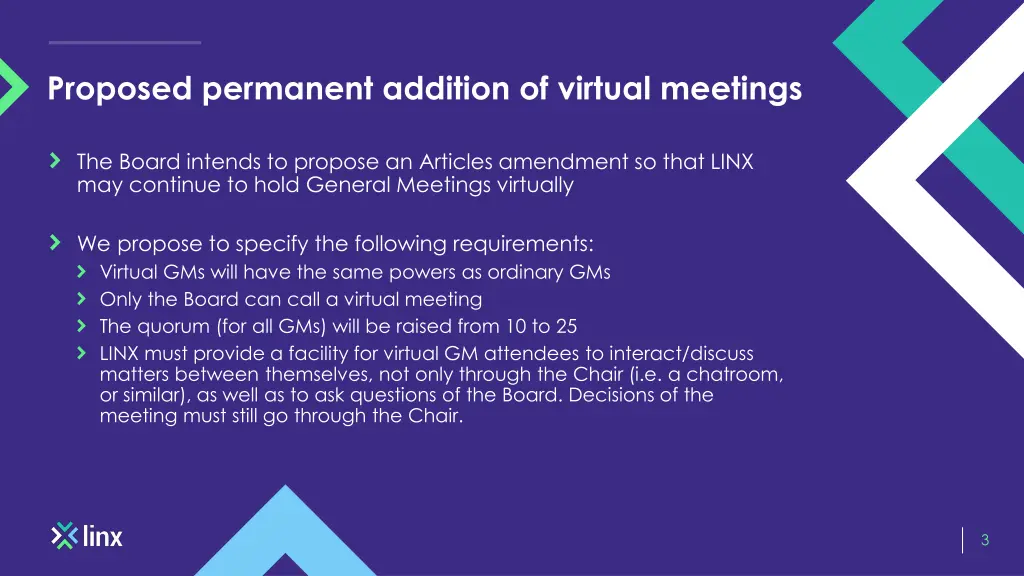 proposed permanent addition of virtual meetings