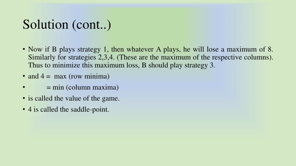 solution cont