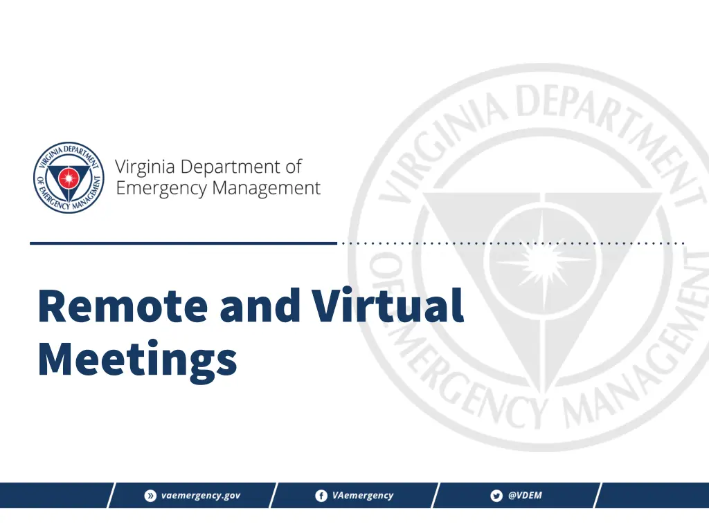remote and virtual meetings