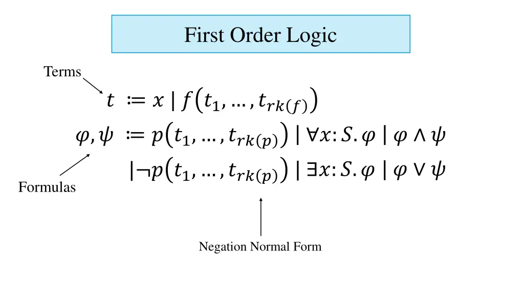 first order logic