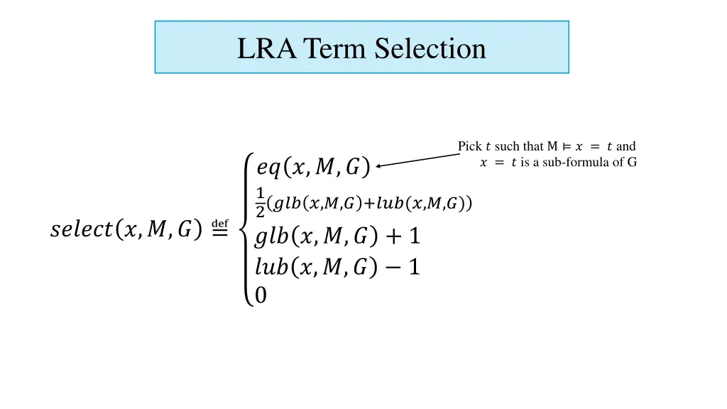 lra term selection