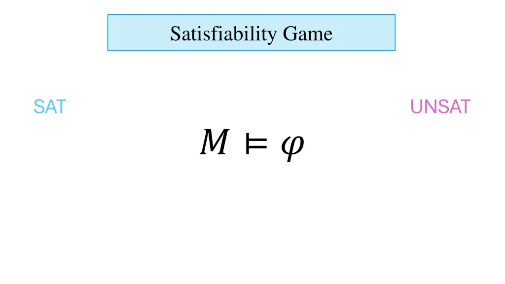 satisfiability game 1