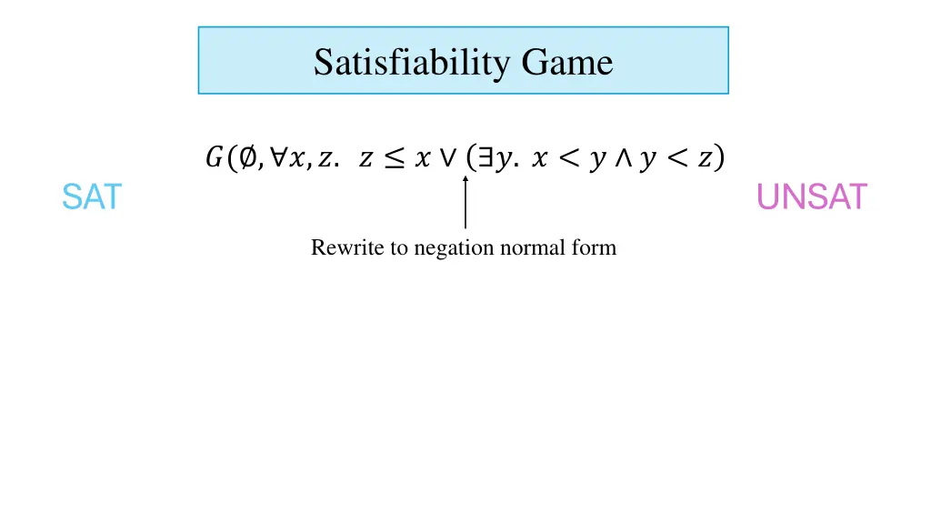 satisfiability game 5