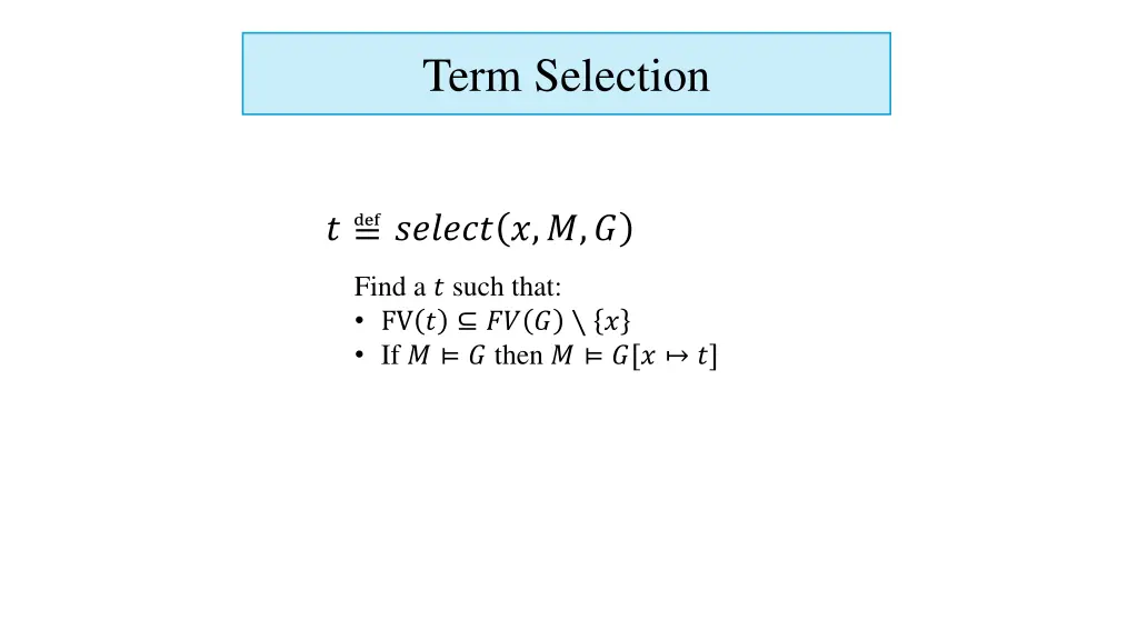 term selection 1