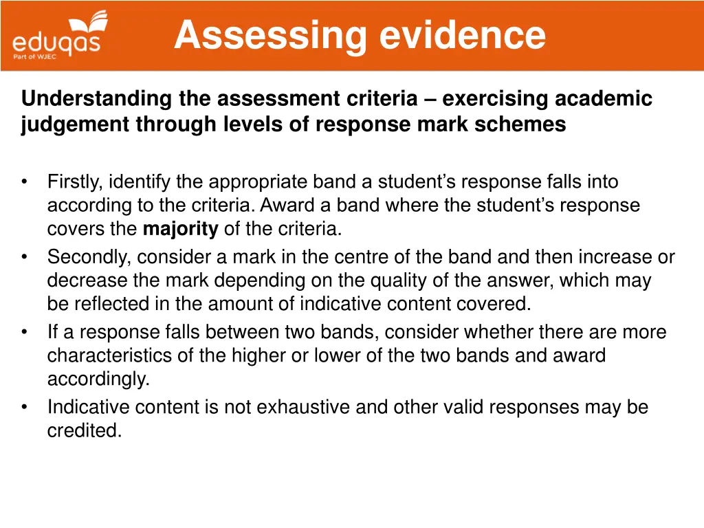 assessing evidence 2