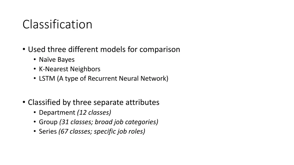classification