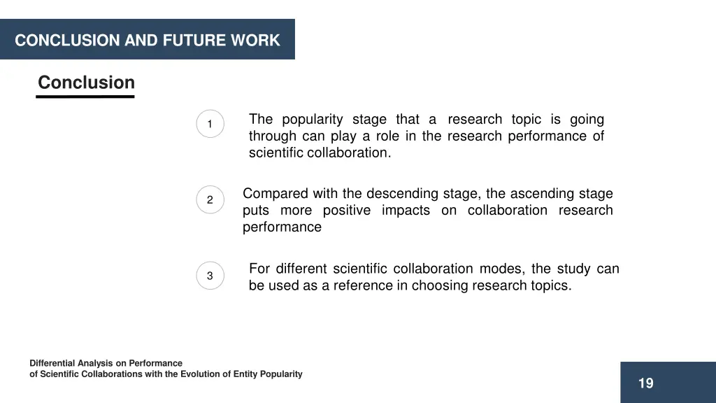 conclusion and future work