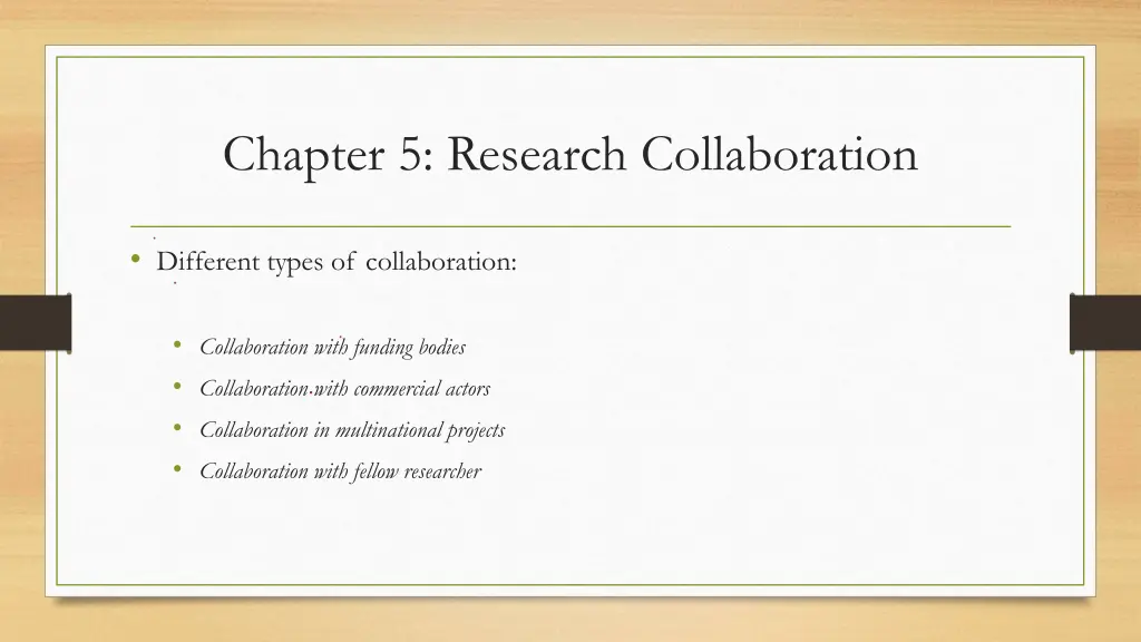 chapter 5 research collaboration