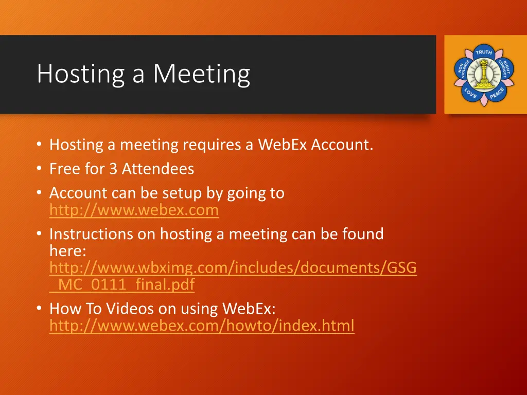 hosting a meeting
