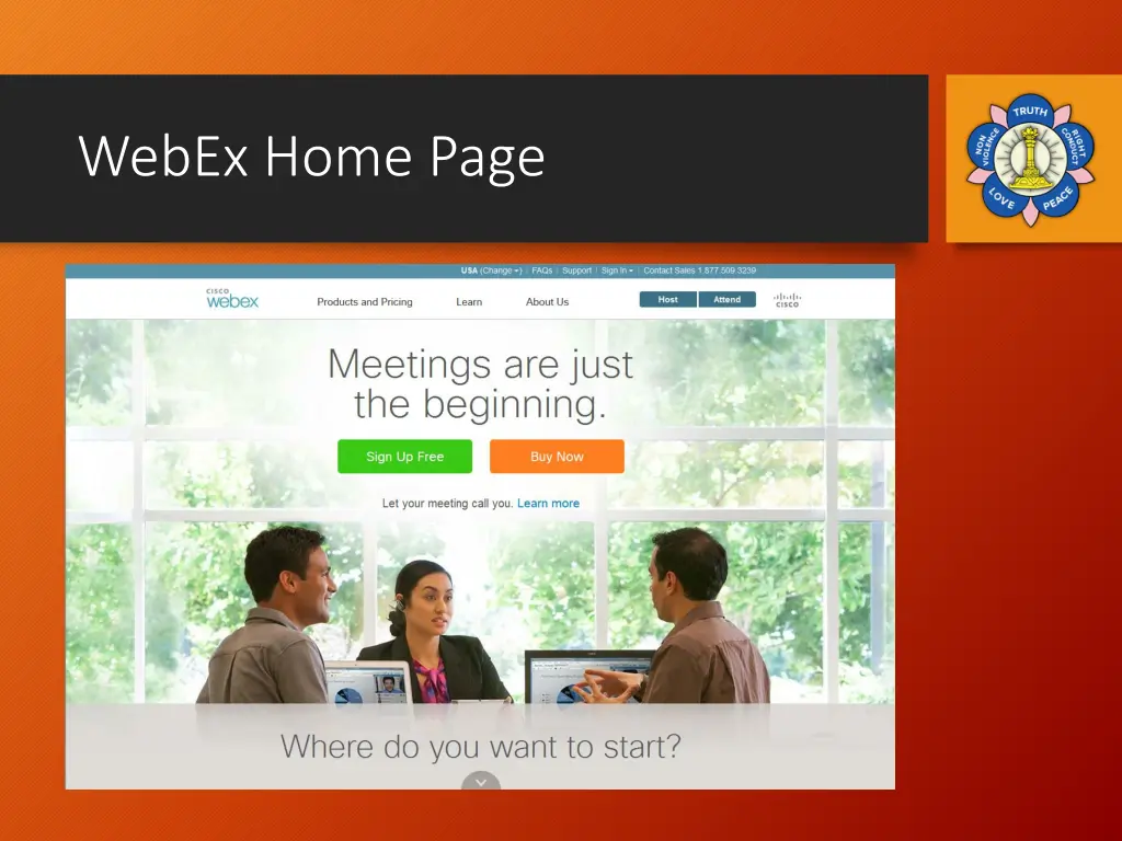 webex home page