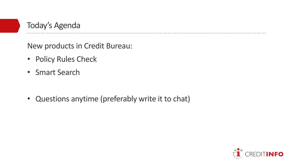 today s agenda