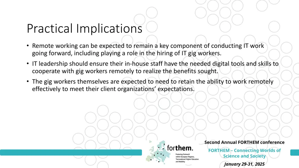 practical implications