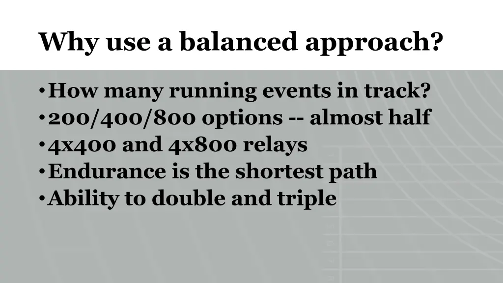 why use a balanced approach