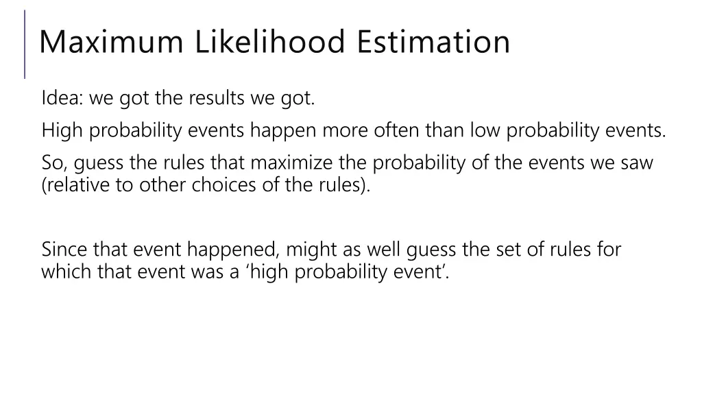 maximum likelihood estimation 1