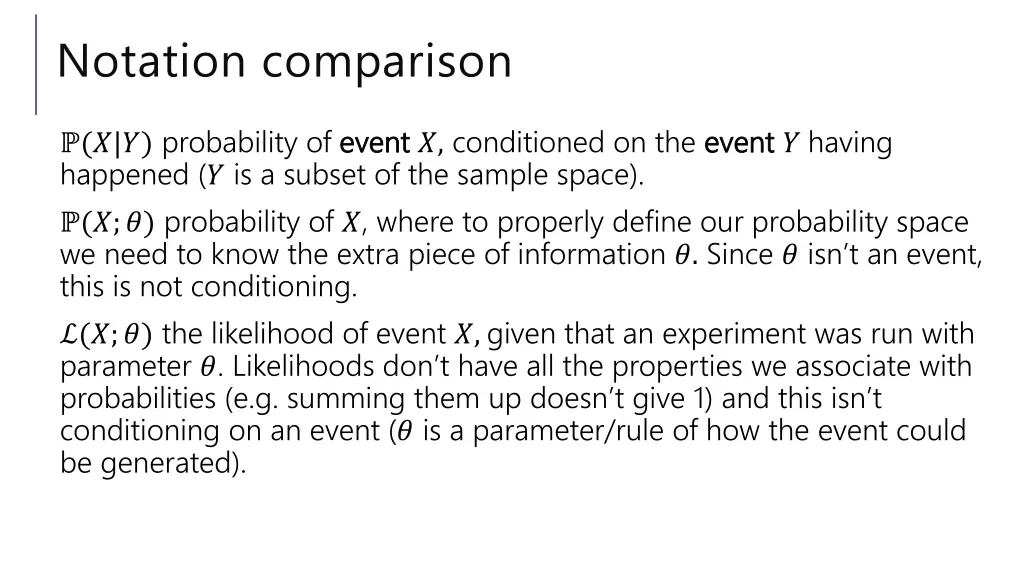 notation comparison