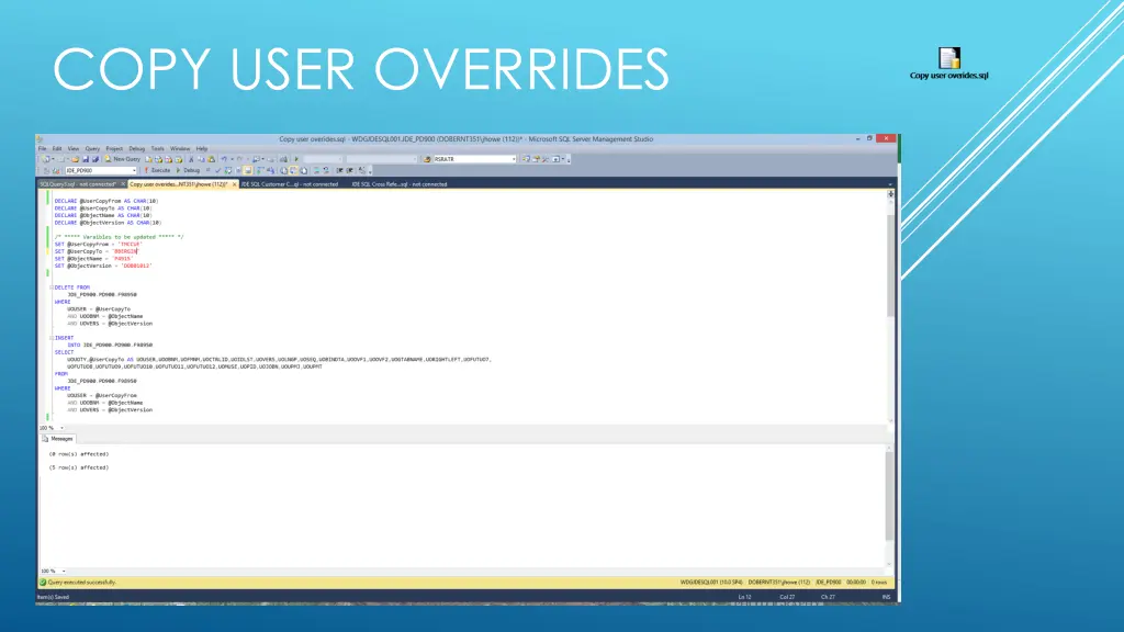 copy user overrides