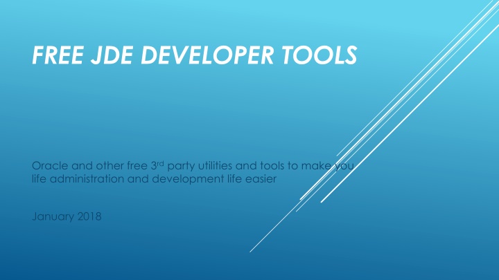 free jde developer tools