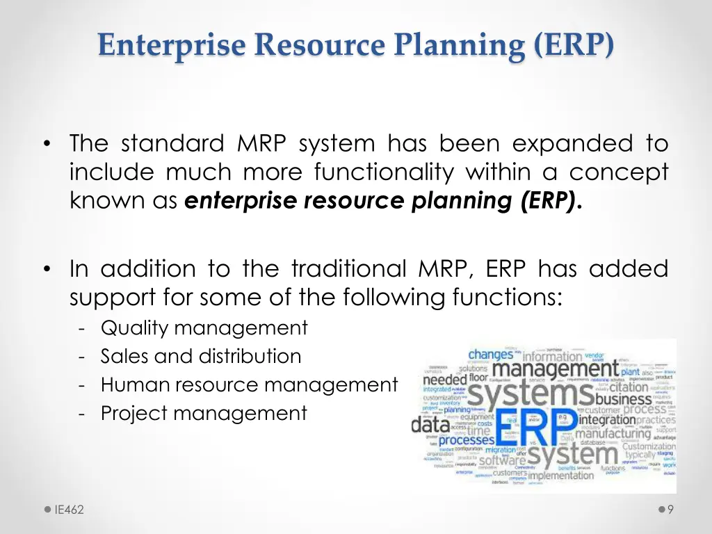 enterprise resource planning erp