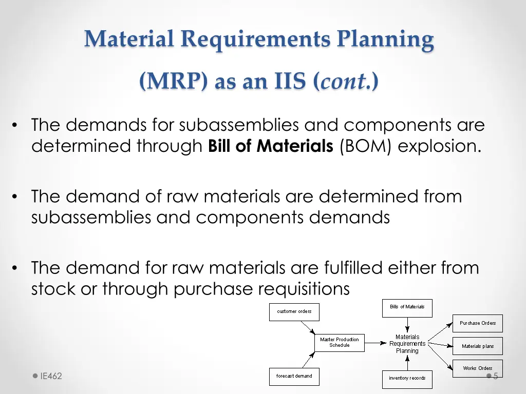 material requirements planning 1