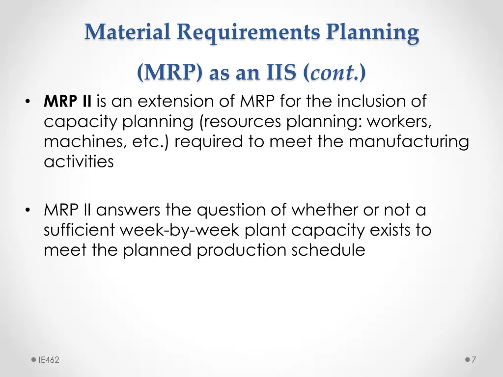material requirements planning 3
