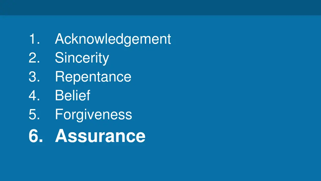 1 2 3 4 5 6 assurance