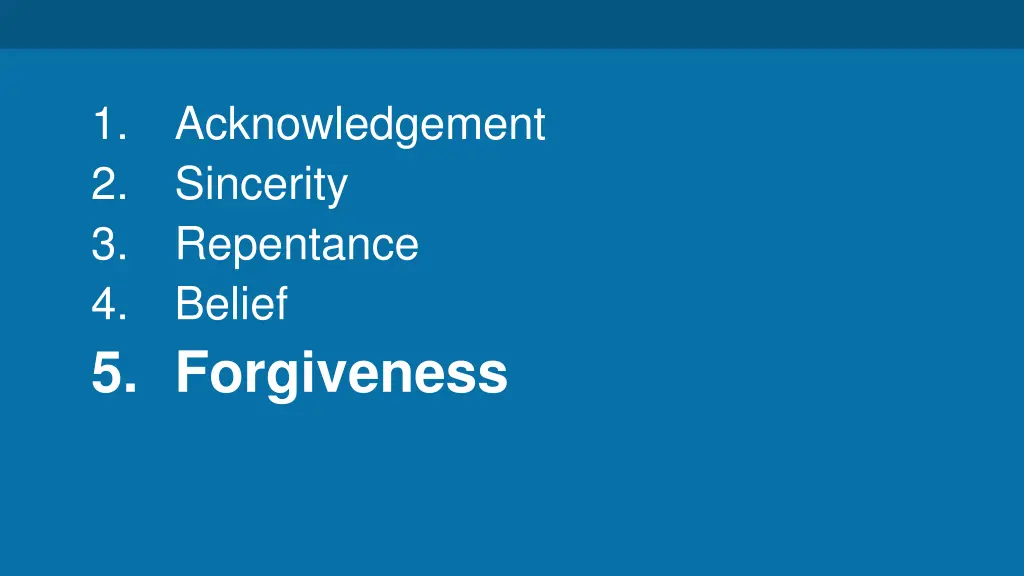 1 2 3 4 5 forgiveness