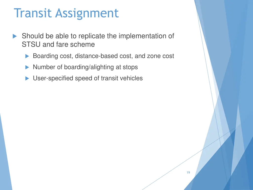transit assignment