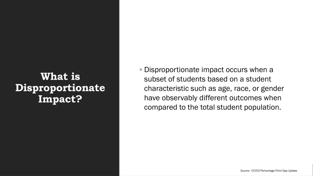 disproportionate impact occurs when a subset