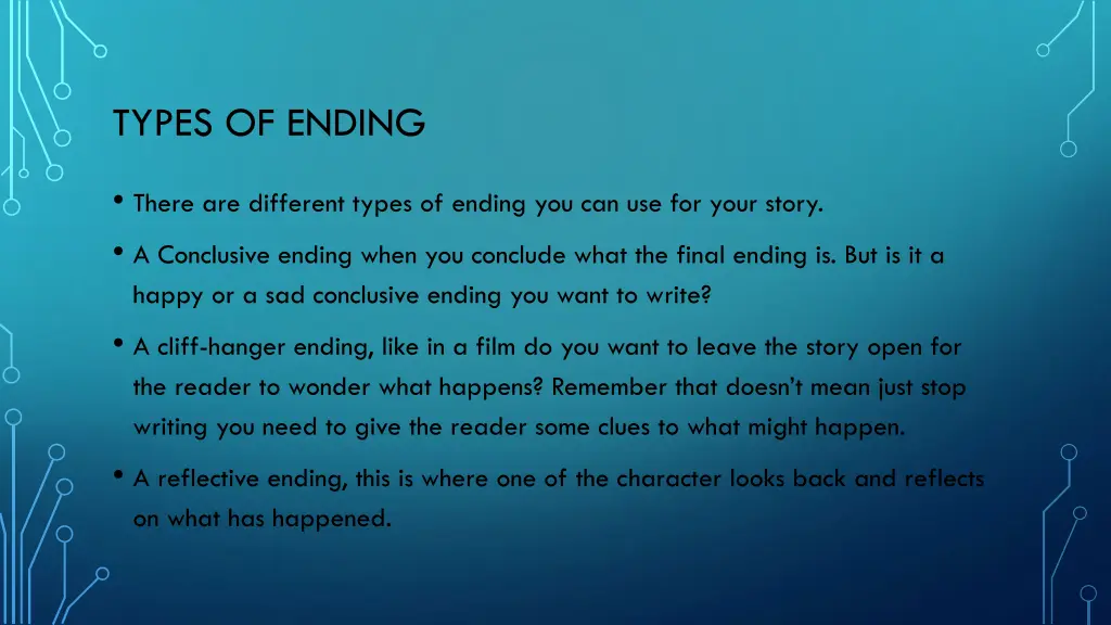 types of ending