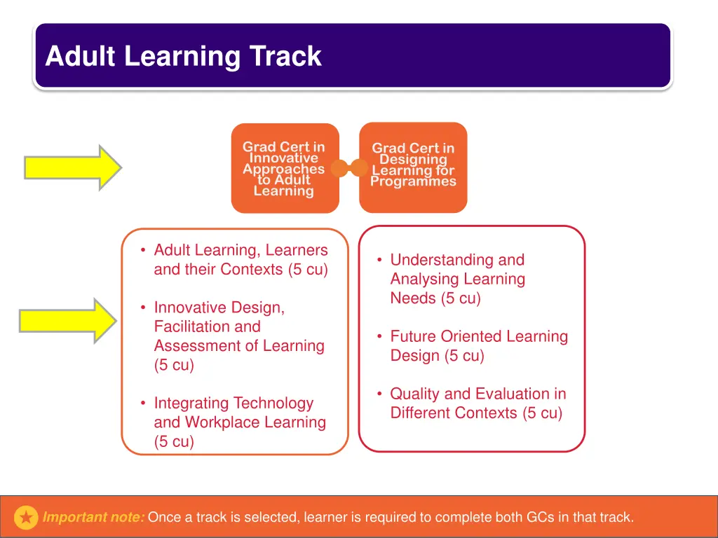 adult learning track