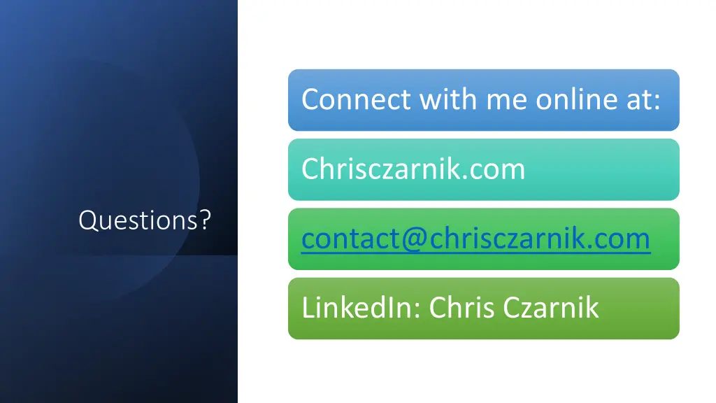 connect with me online at