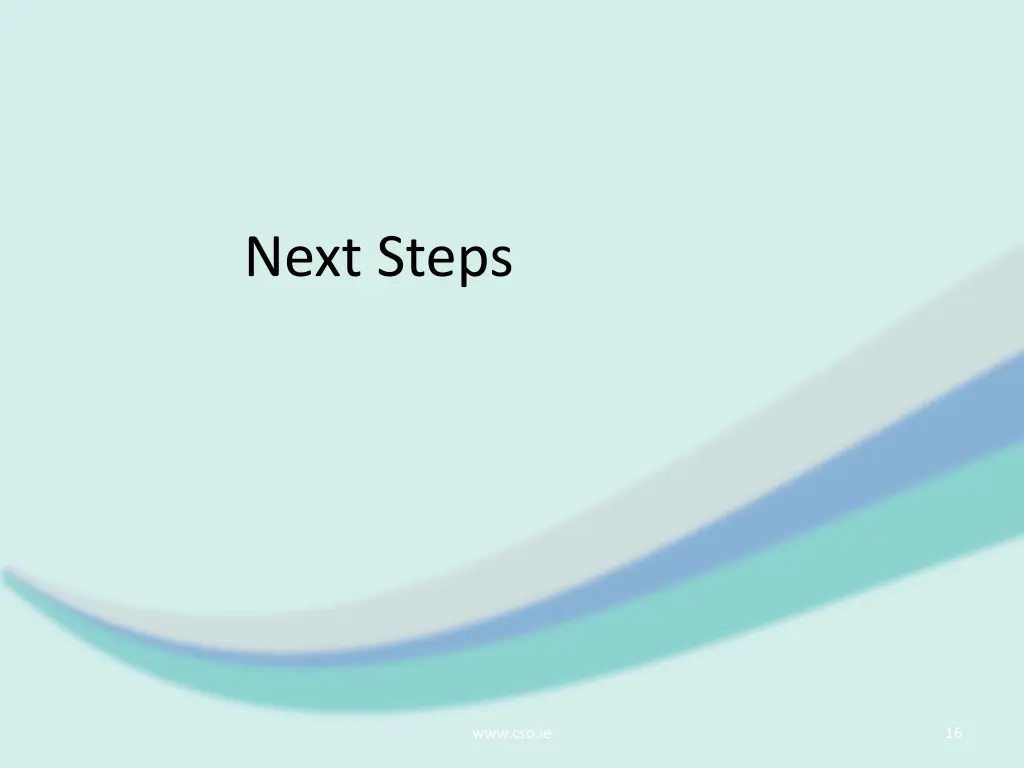 next steps