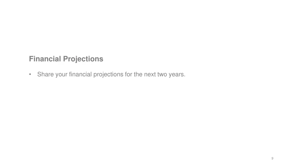 financial projections