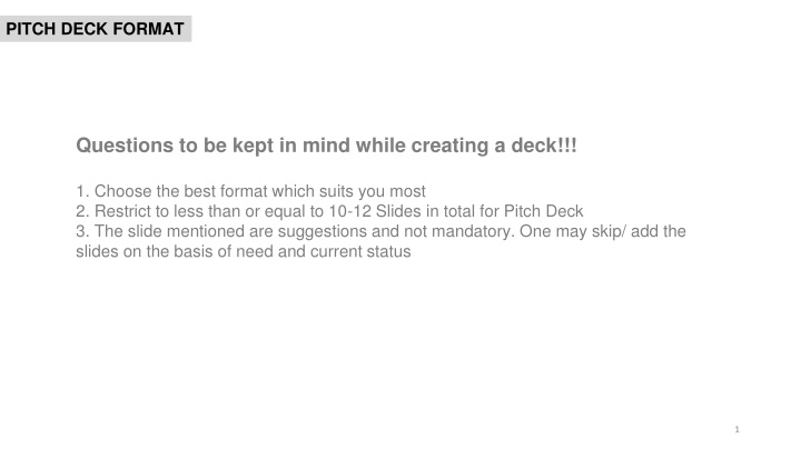 pitch deck format