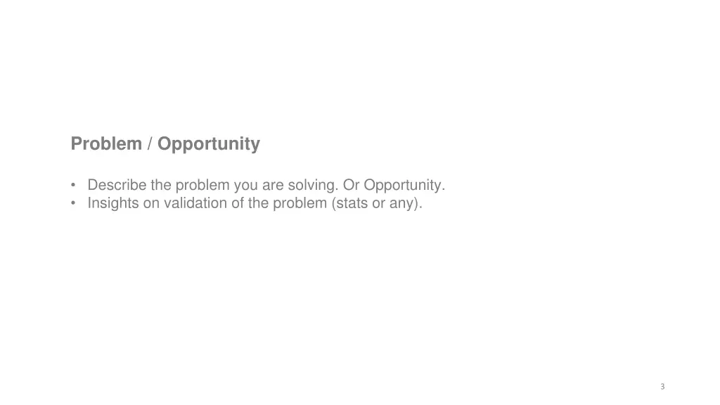 problem opportunity