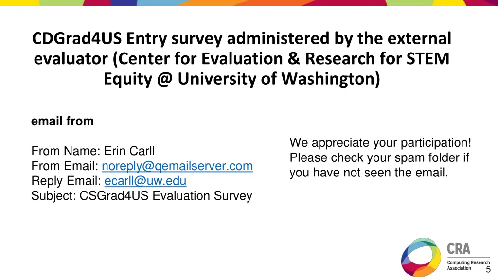 cdgrad4us entry survey administered