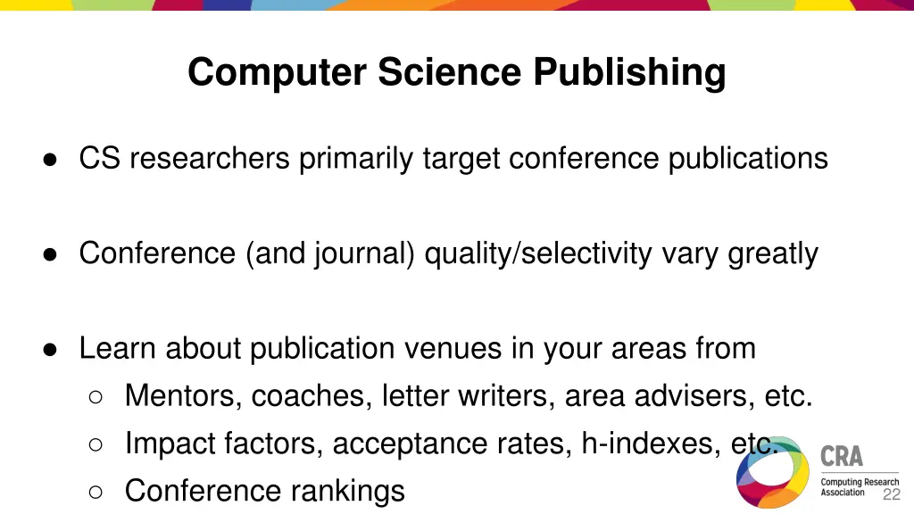 computer science publishing