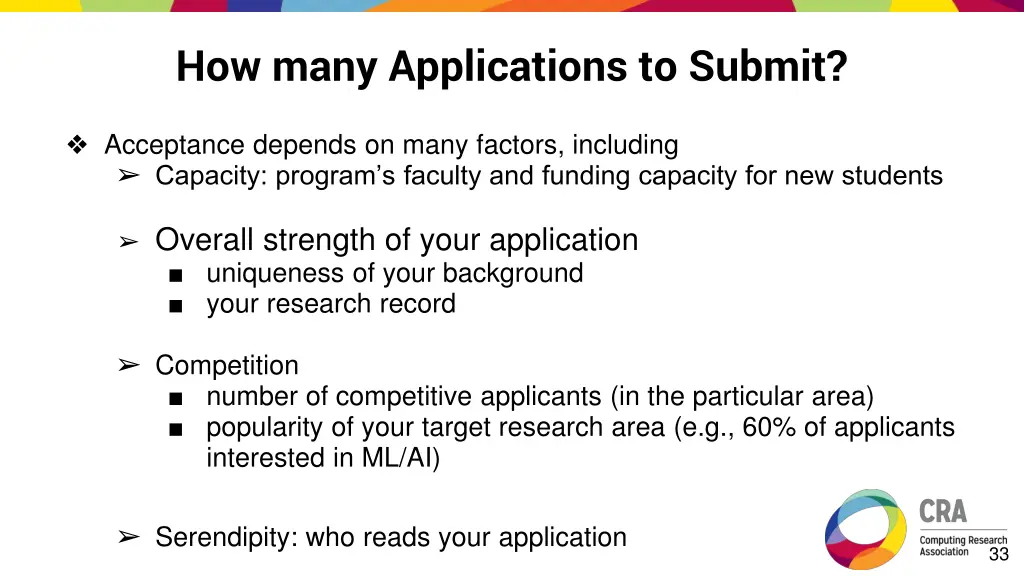 how many applications to submit