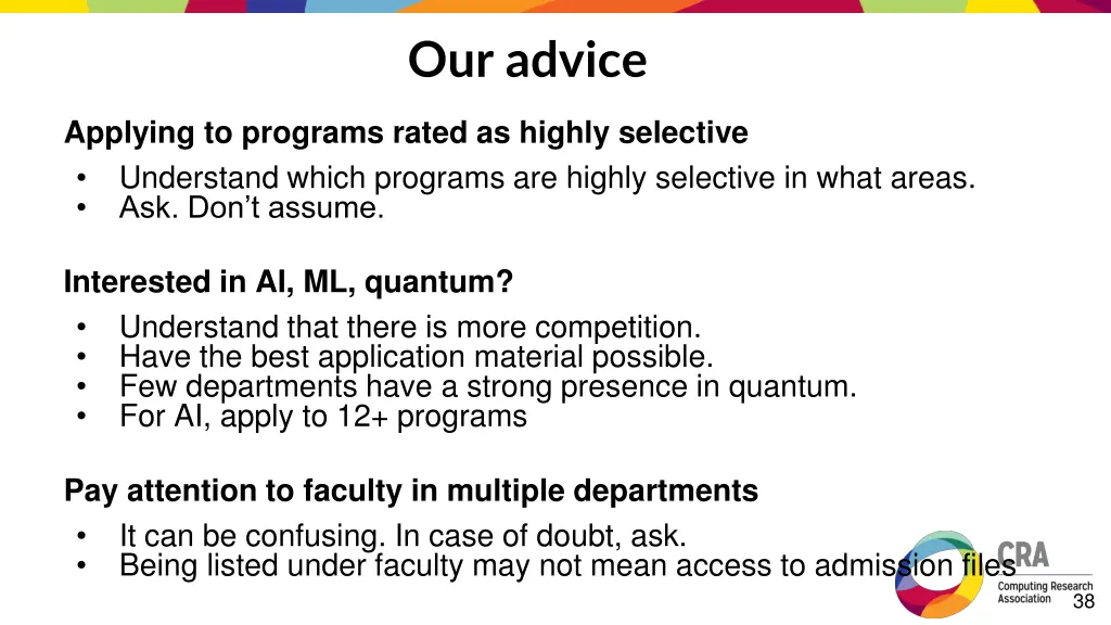 our advice 1