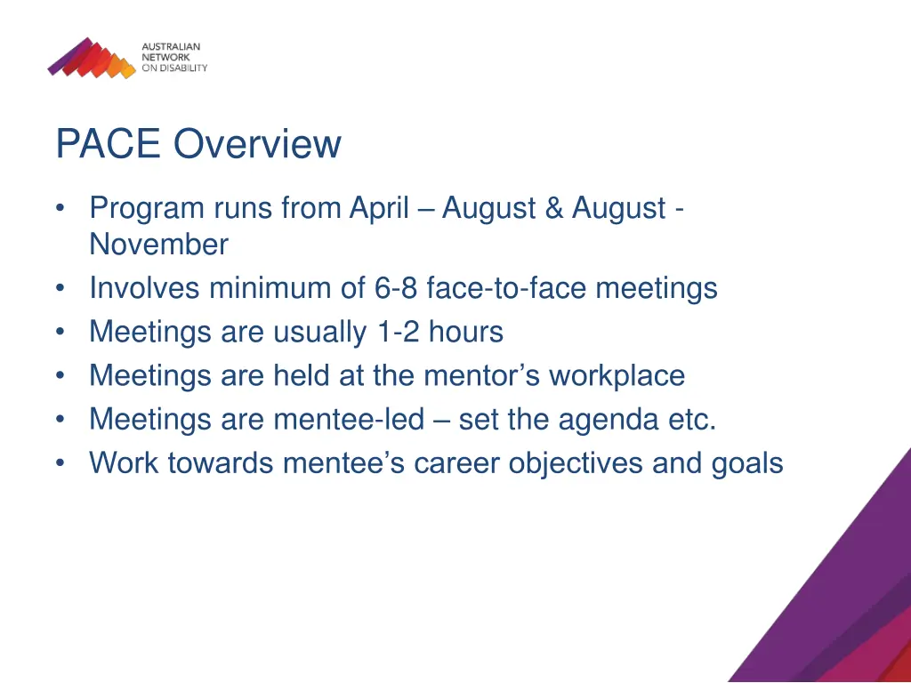 pace overview