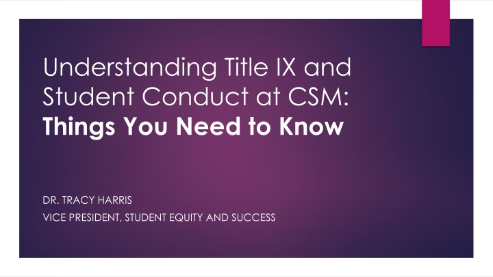 understanding title ix and student conduct