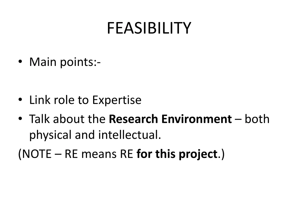 feasibility