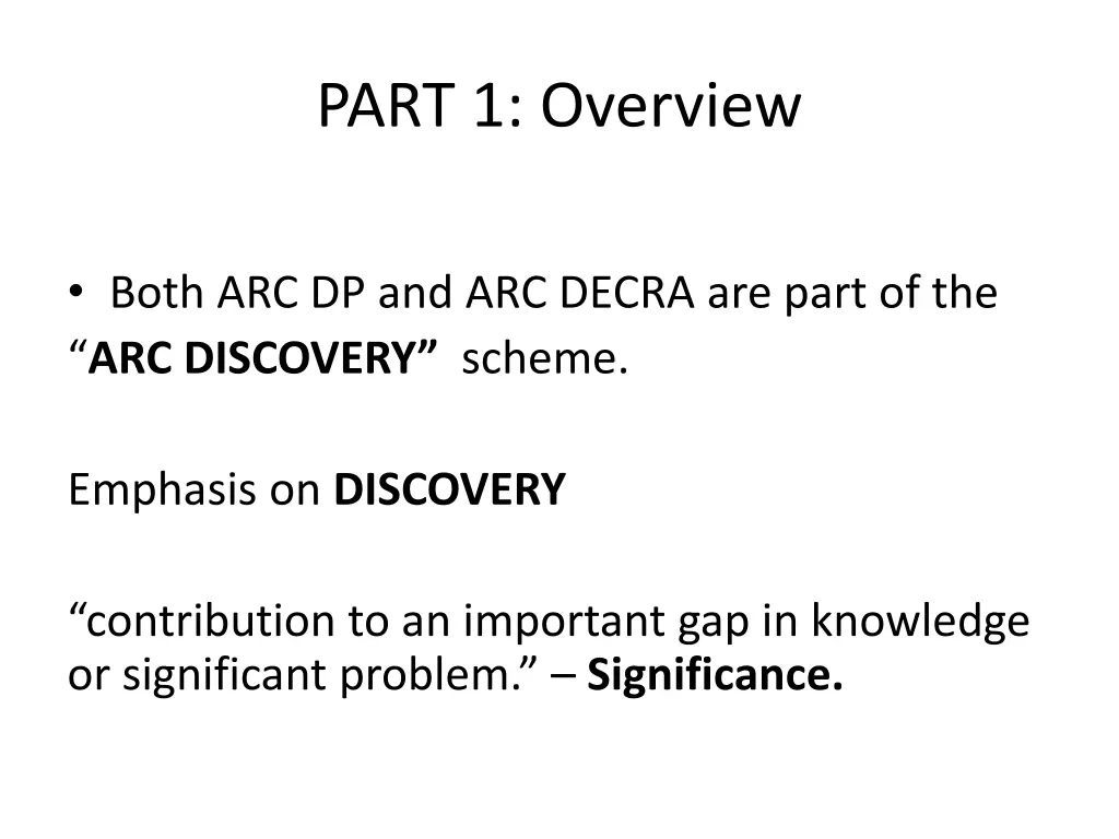 part 1 overview
